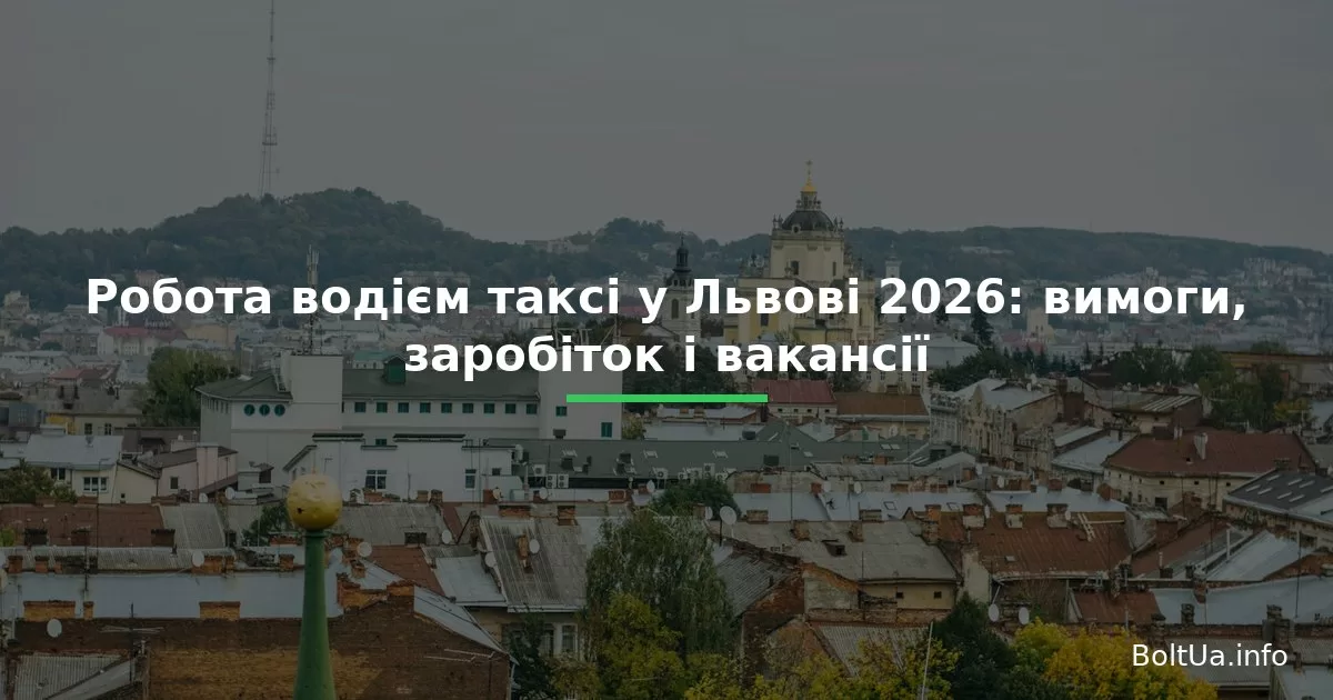 Робота водієм таксі у Львові 2026: вимоги, заробіток і вакансії